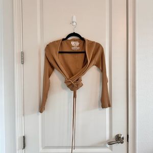 Big Bud Press Camel Brown Wrap Hoodie